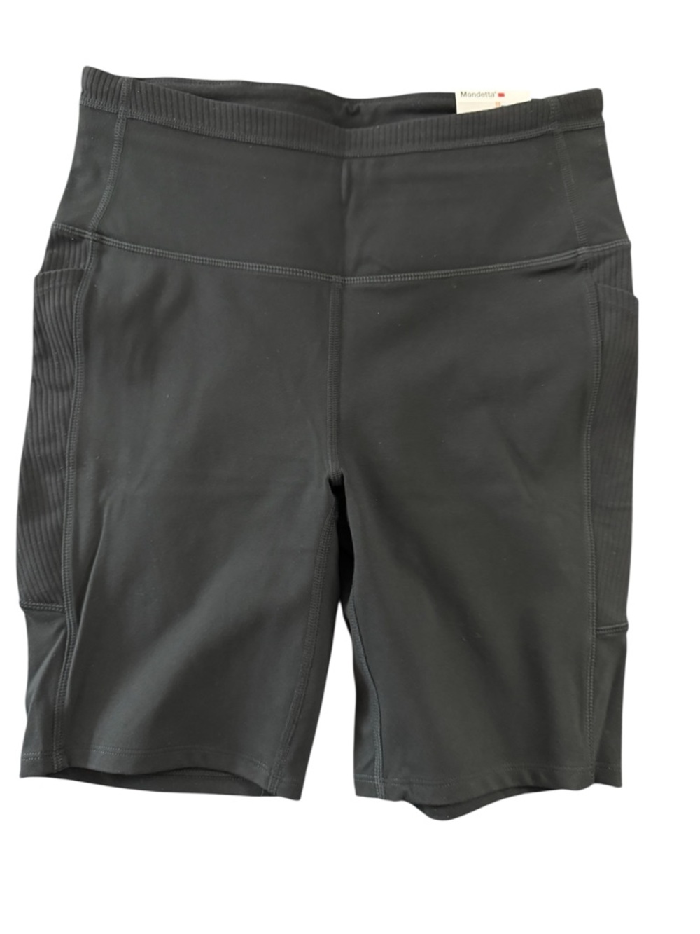 NEW Mondetta Women's High Waist Active Inseam 8" Shorts, Black, Size Small